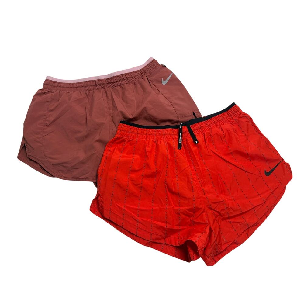 2 Nike women's athletic running shorts Pink/Red Size Medium